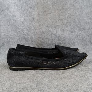 Report Shoes Womens 7 Loafer Flats Slip On Pointed Toe Classic Casual Laser Cut